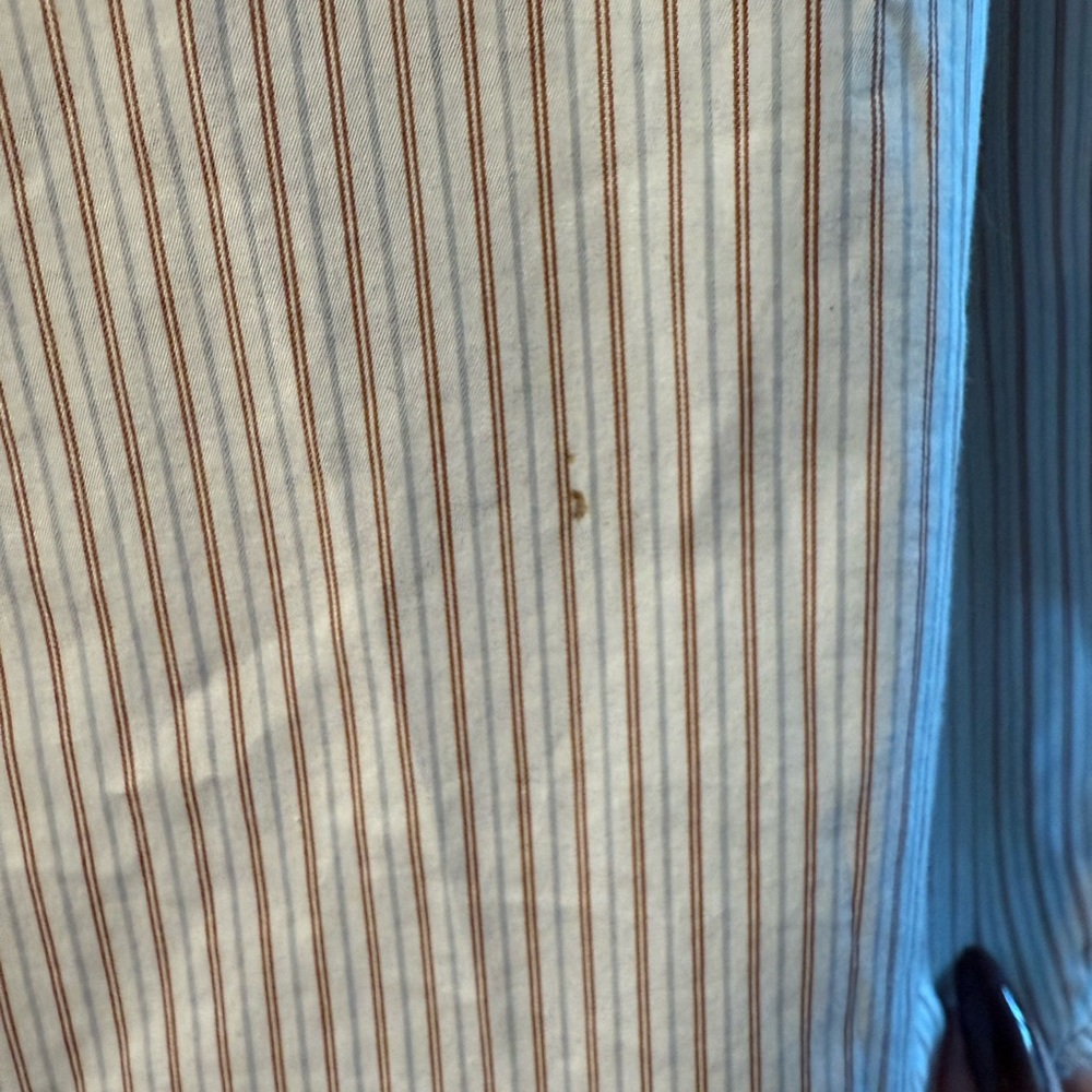 Ermenegildo Zegna White and Gray Striped Dress Shirt Size 16 - Picture 4 of 6